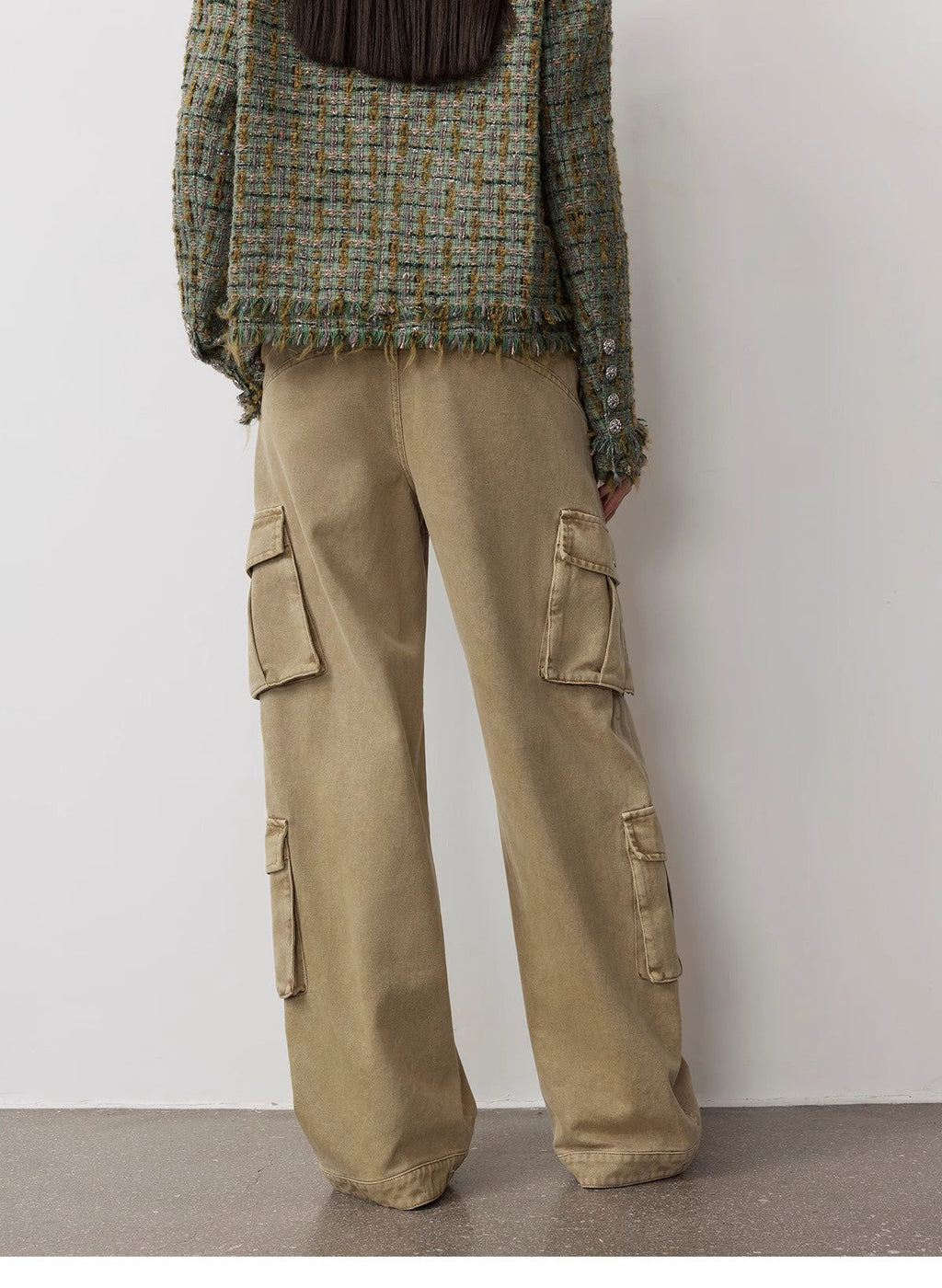 "Nostalgic Wasteland" Large Pocket Cocoon Jeans