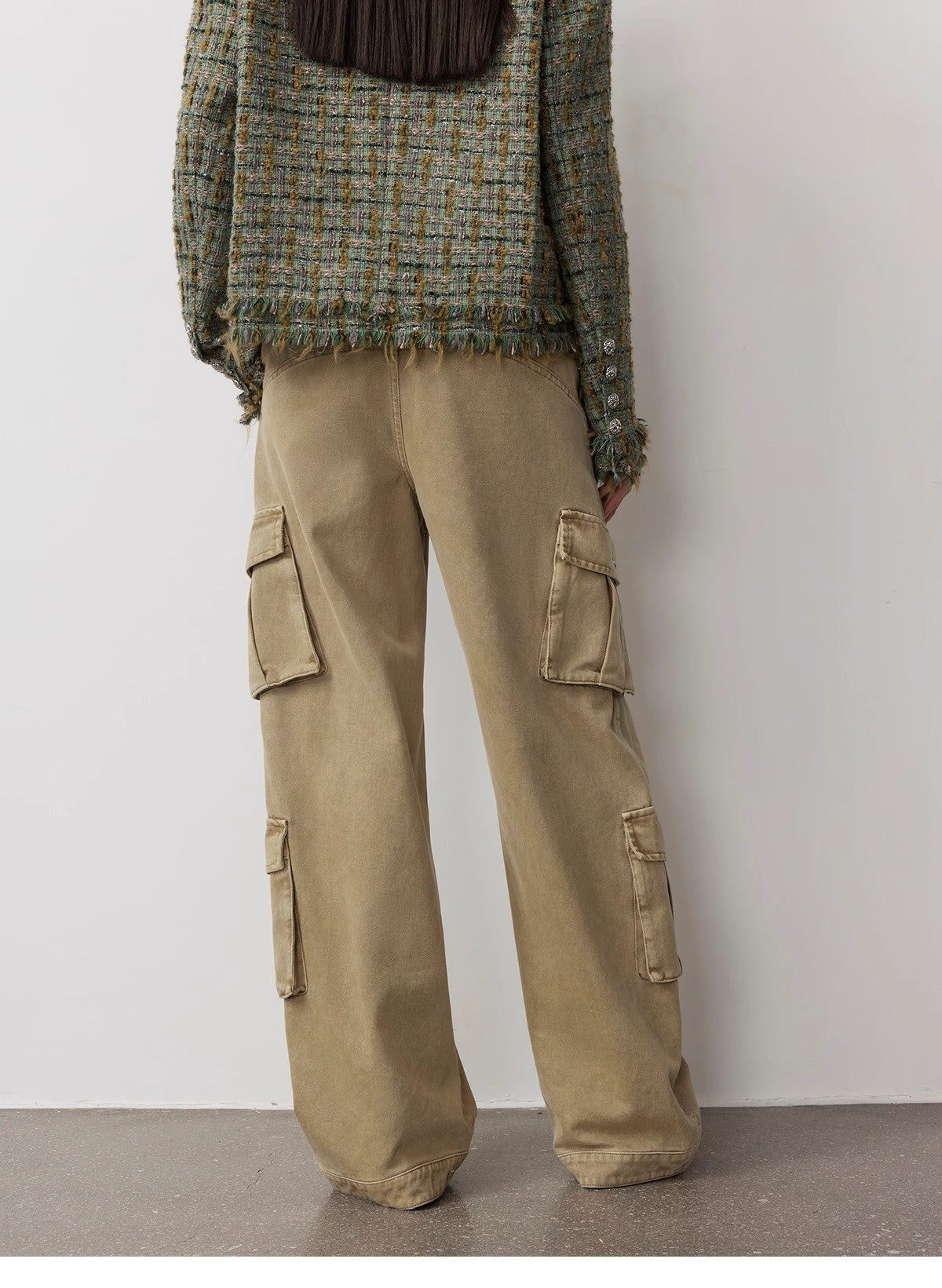 "Nostalgic Wasteland" Large Pocket Cocoon Jeans