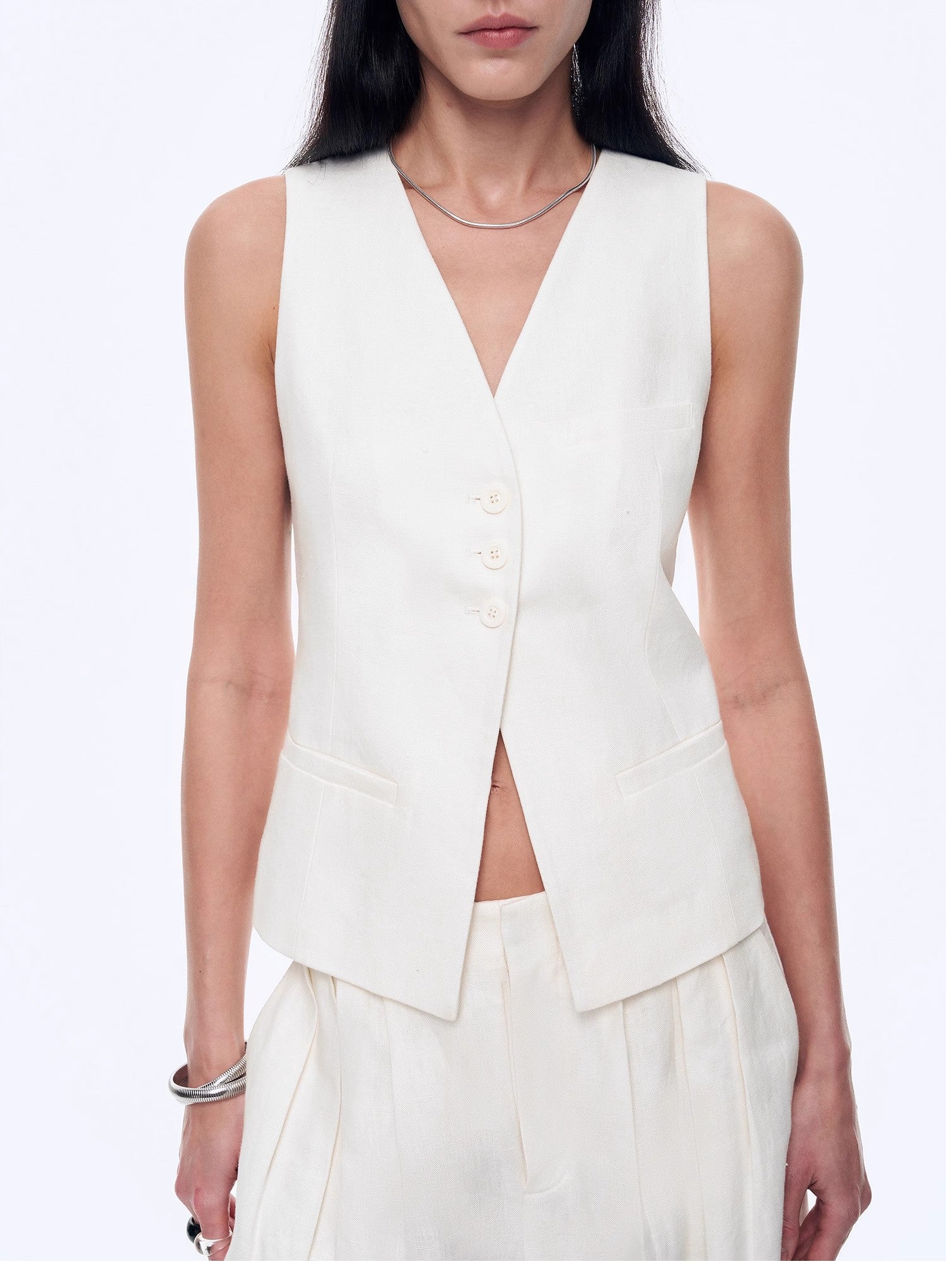 "Old Money" Linen Draped Vest and Trousers Suit