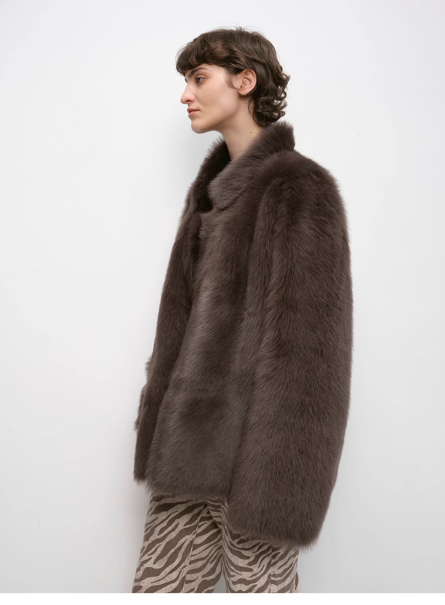 "Heartbeat Mark" Tuscany Sheepskin Women's Short Fur Coat