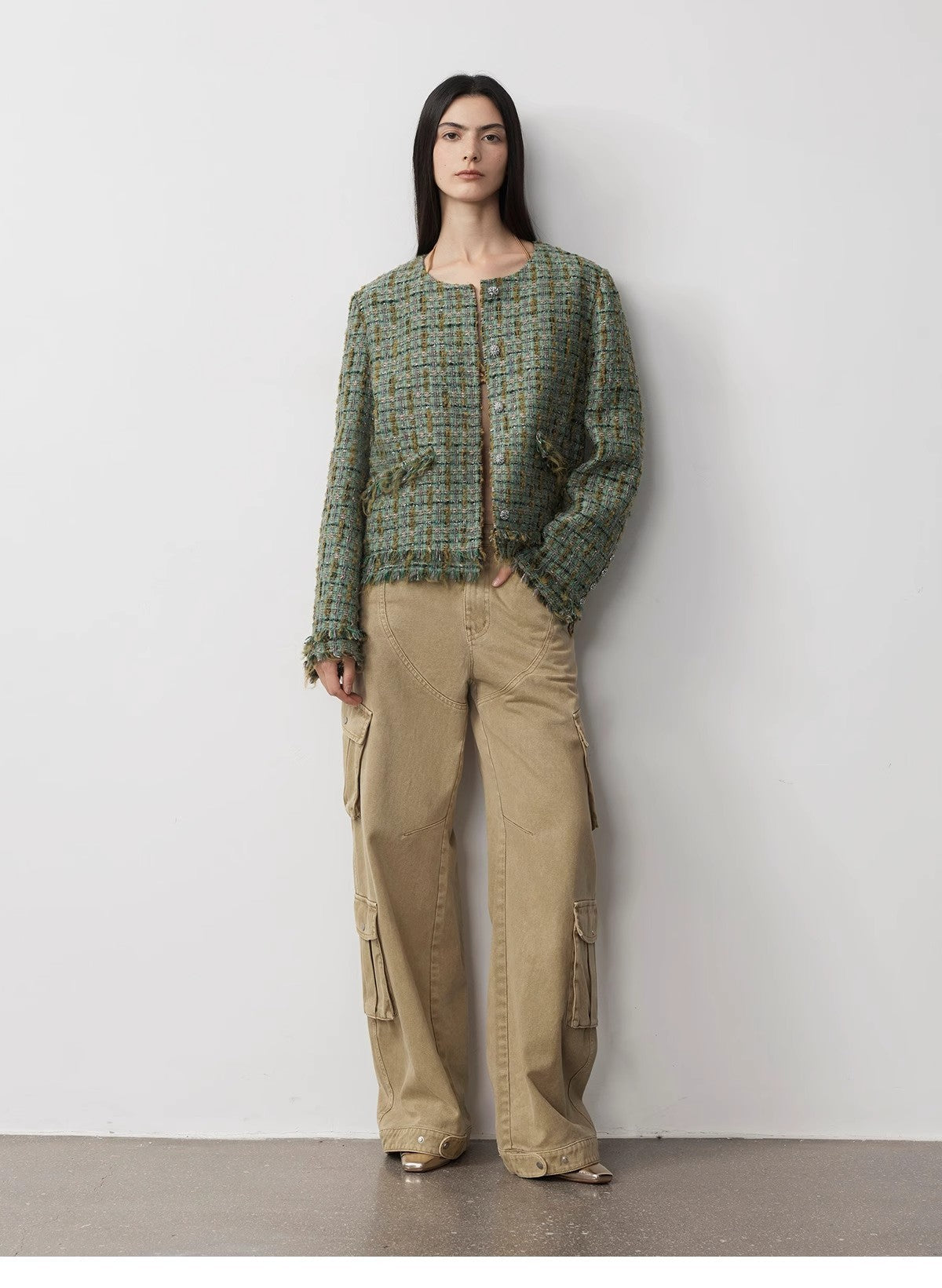 "Nostalgic Wasteland" Large Pocket Cocoon Jeans
