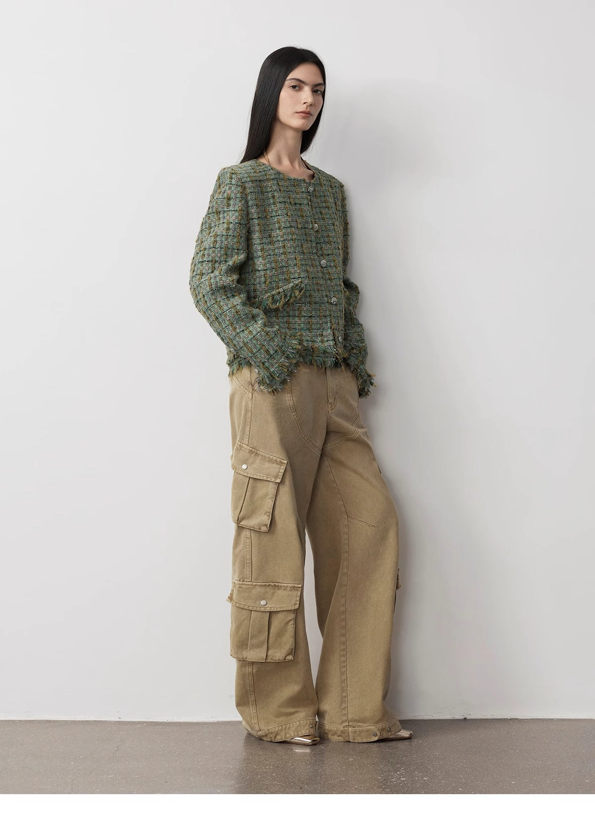 "Nostalgic Wasteland" Large Pocket Cocoon Jeans