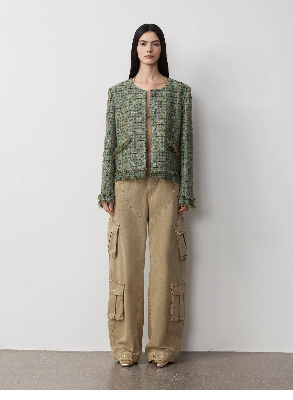 "Nostalgic Wasteland" Large Pocket Cocoon Jeans