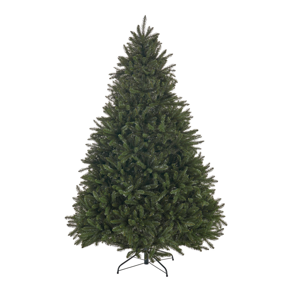 7.5ft Norway Spruce Artificial Christmas Tree with 2559 Branch Tips – Classic Full Design with Durable Iron Stand (Unlit)