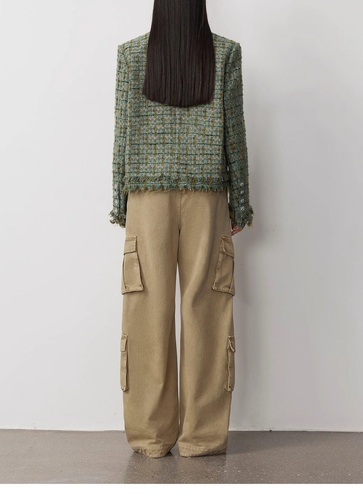 "Nostalgic Wasteland" Large Pocket Cocoon Jeans