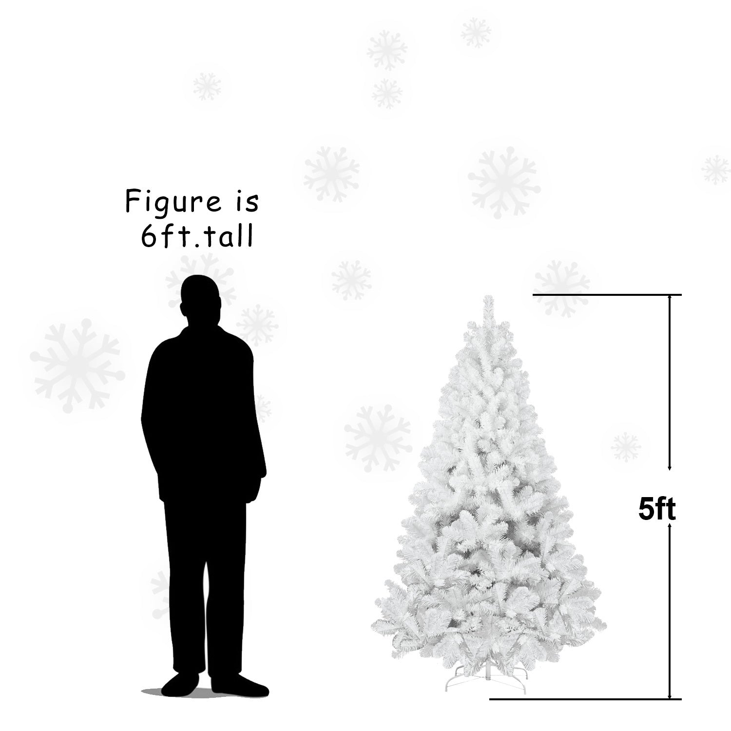 7ft White Artificial Christmas Tree – Full, Lush PVC Pine with Memory Wire Branches & Easy Assembly