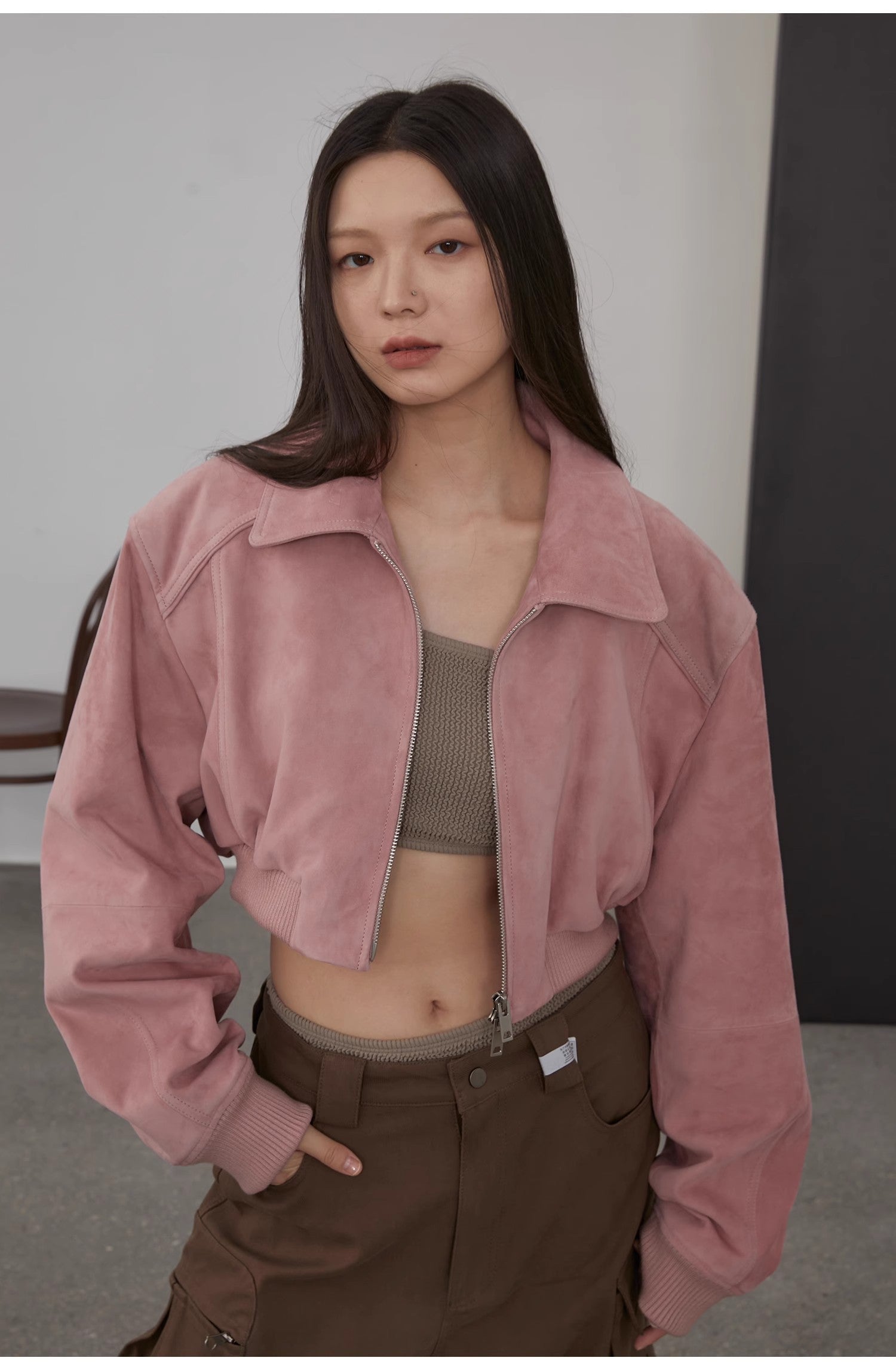 "Witch Game" Sheep Leather Short Jacket