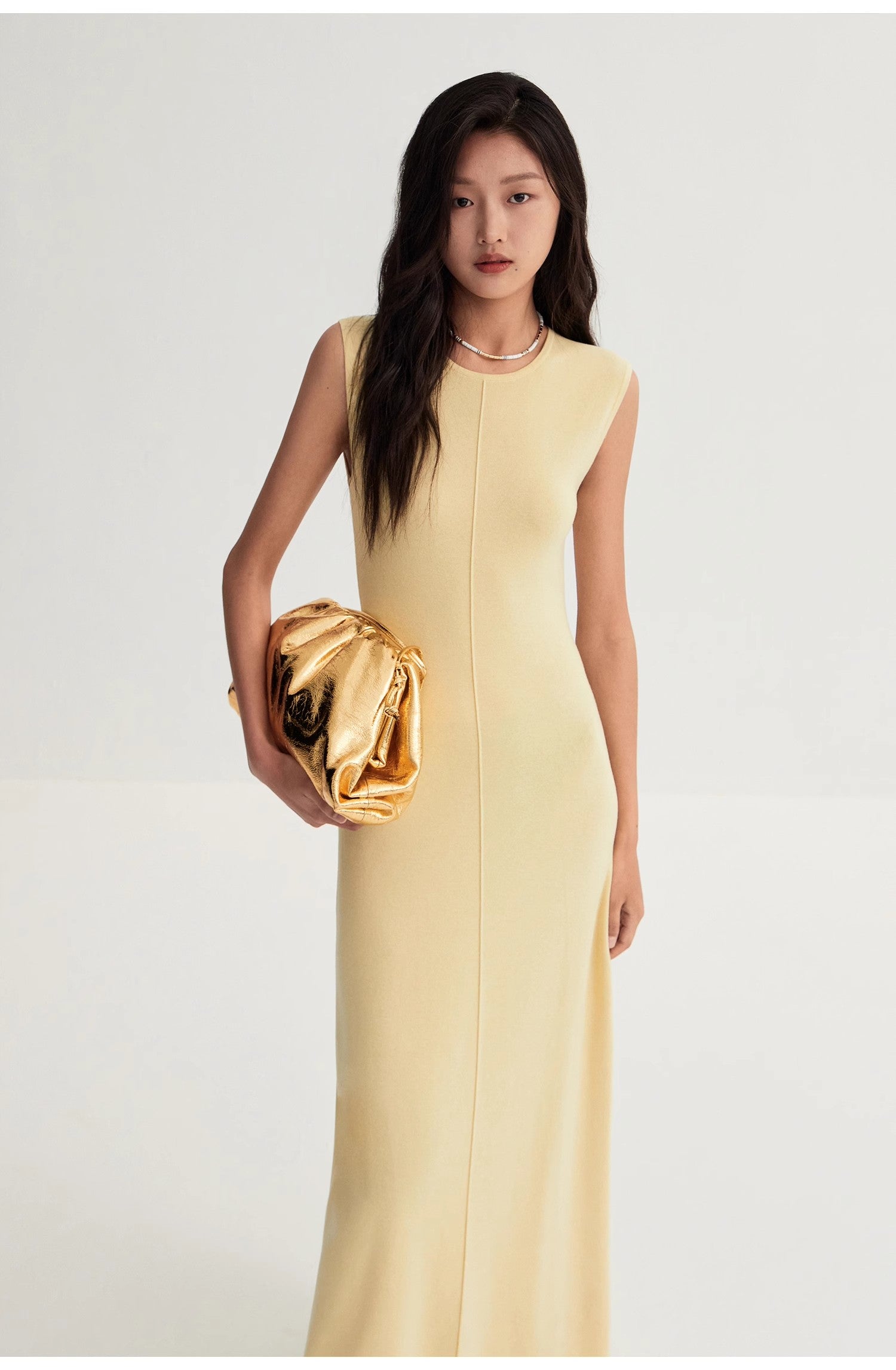 "Island Letters" Baslan Merino Wool Knit Dress
