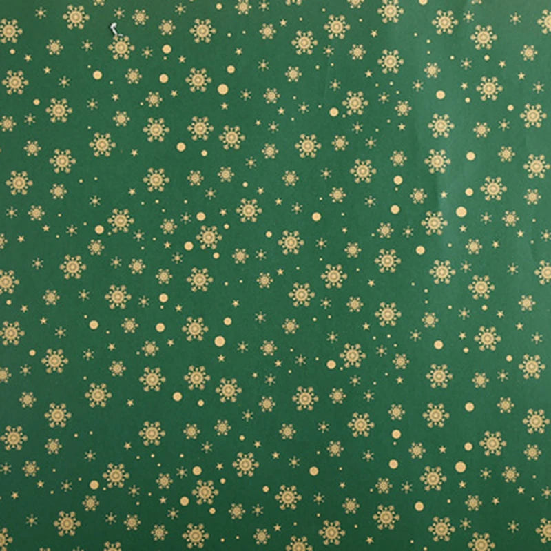 Christmas Kraft Wrapping Paper Roll – Yellow Cowhide Holiday Gift Wrap, 10 Different Styles Reindeer, Candy Cane, Tree, Snowflake Designs, etc