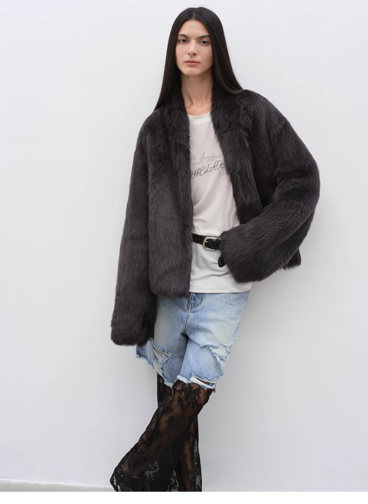 Drop Shoulder Tuscan Wool Sheepskin Jacket