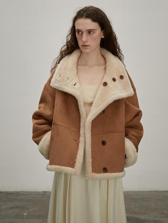 "Makino Traveler" Reversible Motorcycle Shearling Jacket