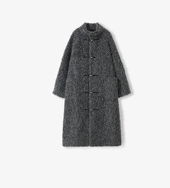 "Parisian Affair" Long Fur Toggle Coat for Women