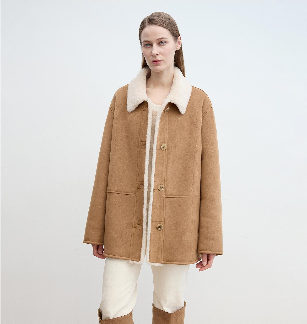 Vintage Manor Wool Reversible Shearling Jacket