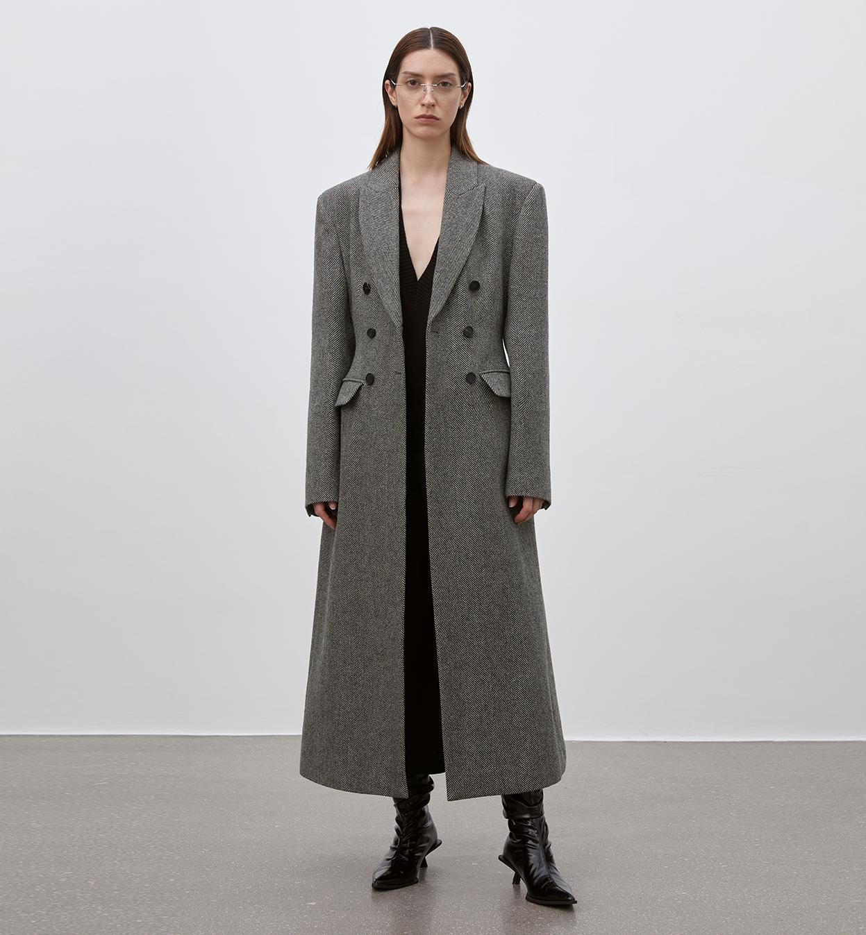 "After the Dawn" Defined Coat With Suit Collar