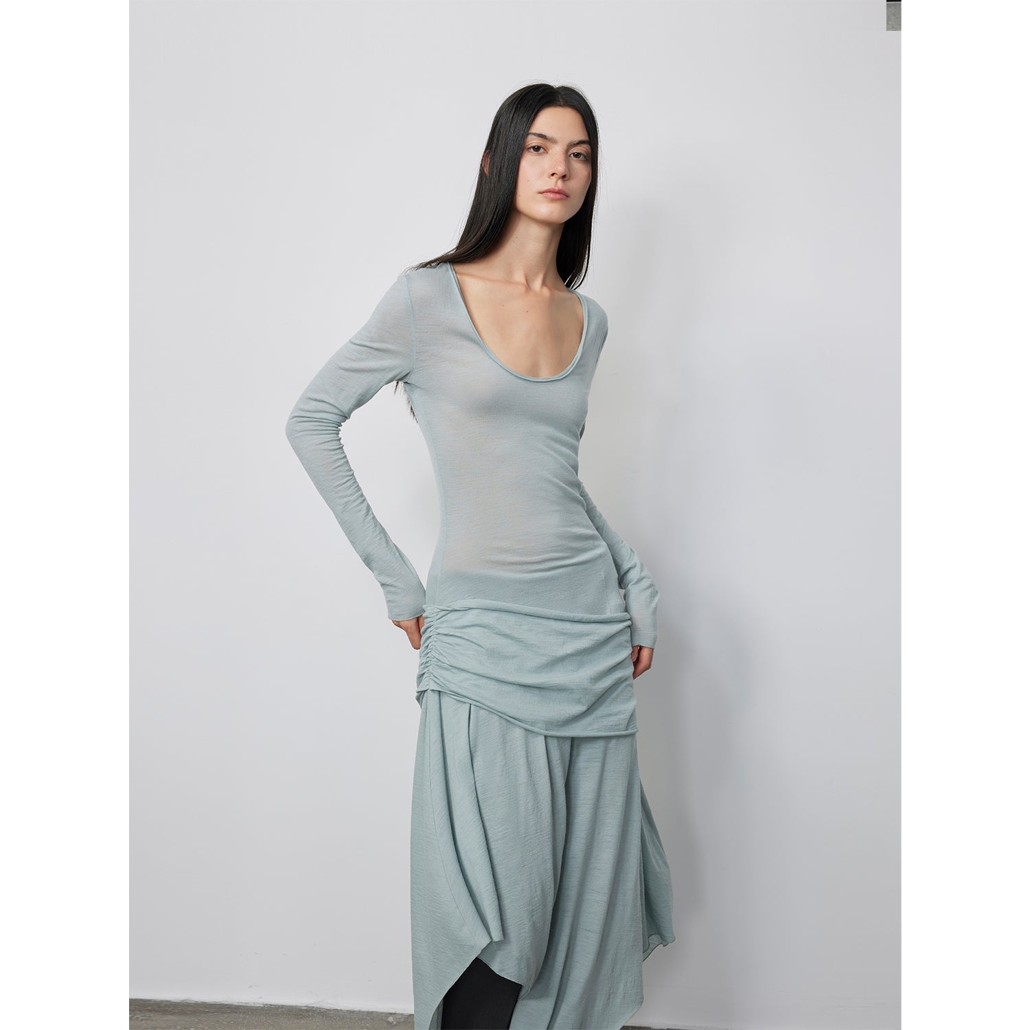 "Dreamy Ball" Irregular Hem Long