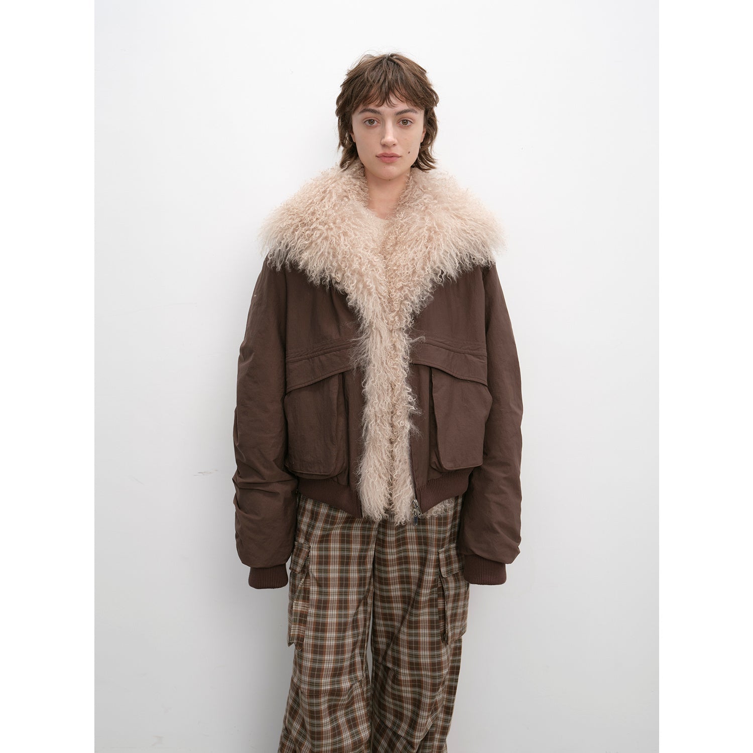 "Winter is coming" Waterproof Detachable Wool Collar Short Parka