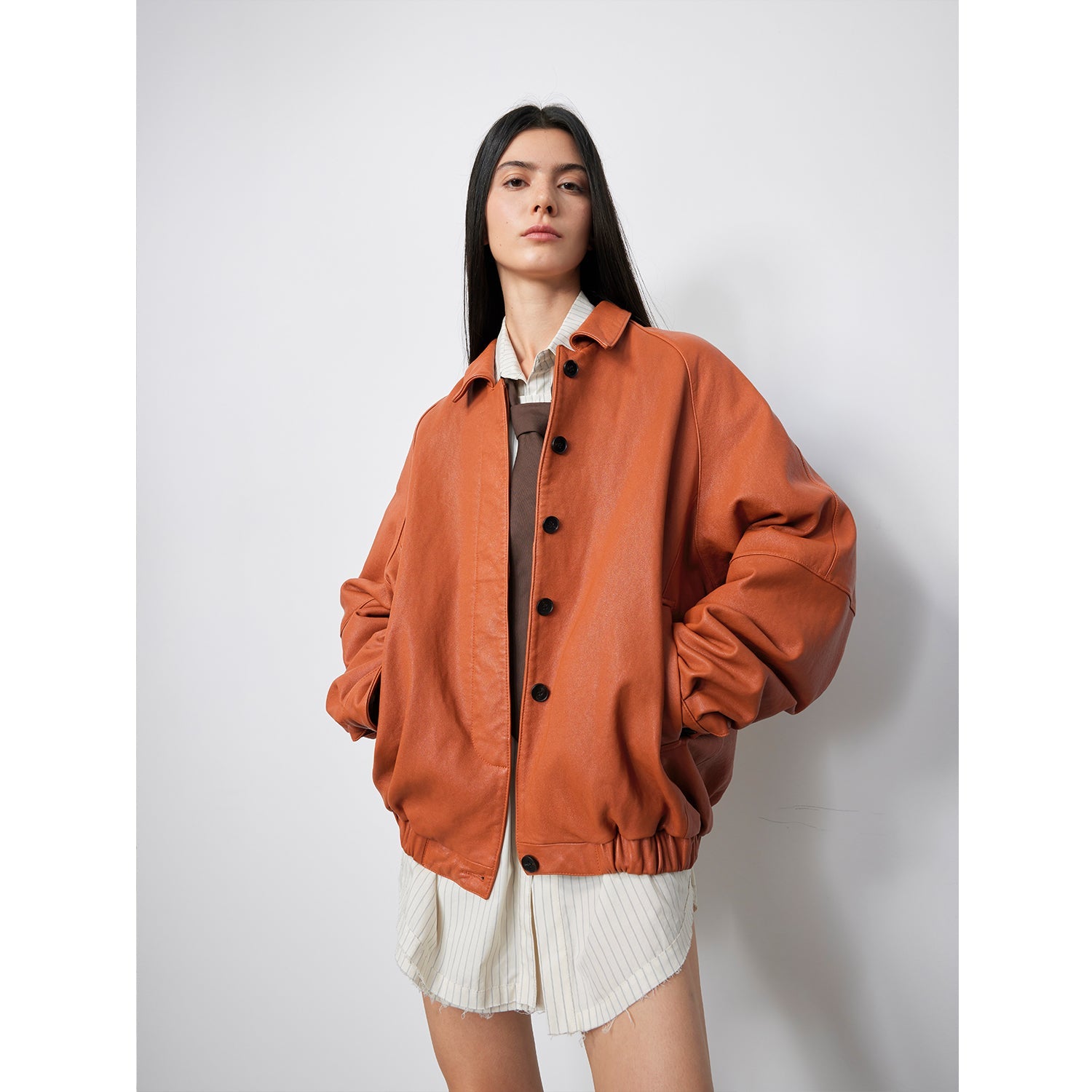 Sydney Reincarnation" Waxed Sheepskin Leather Jacket