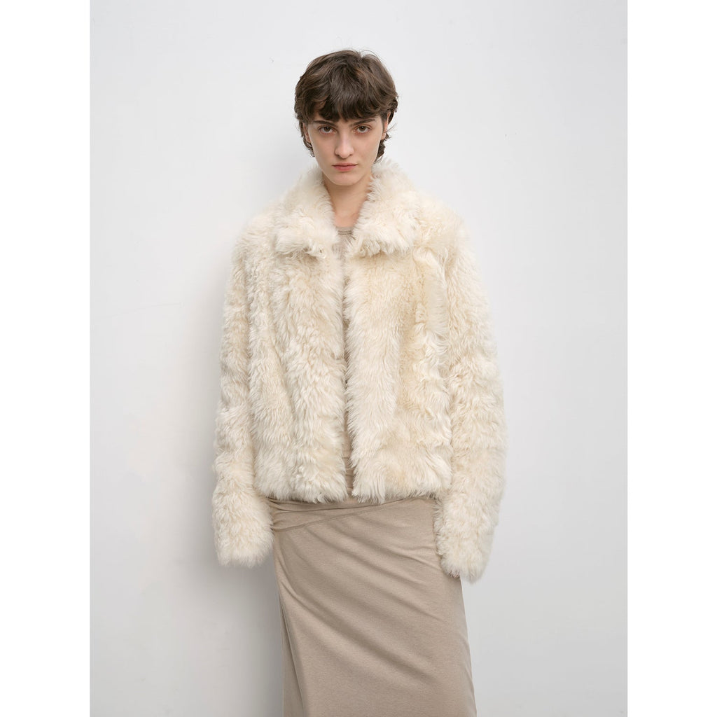 "Blackmoon Berlin" Soft Wool Sheepskin Coat