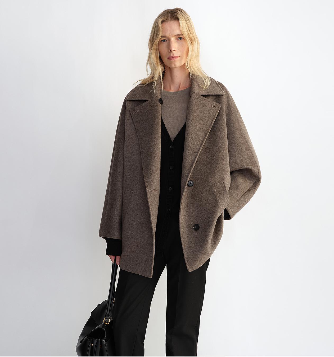 "Fleeting Memories" Cashmere Sheep Wool Short Wool Coat