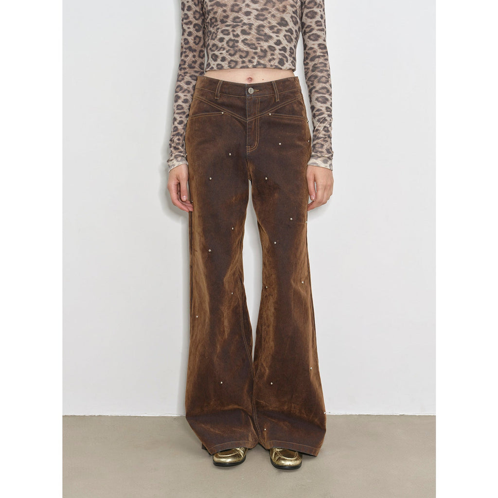 "Black Coffee" Retro Mid-Low Rise Jeans