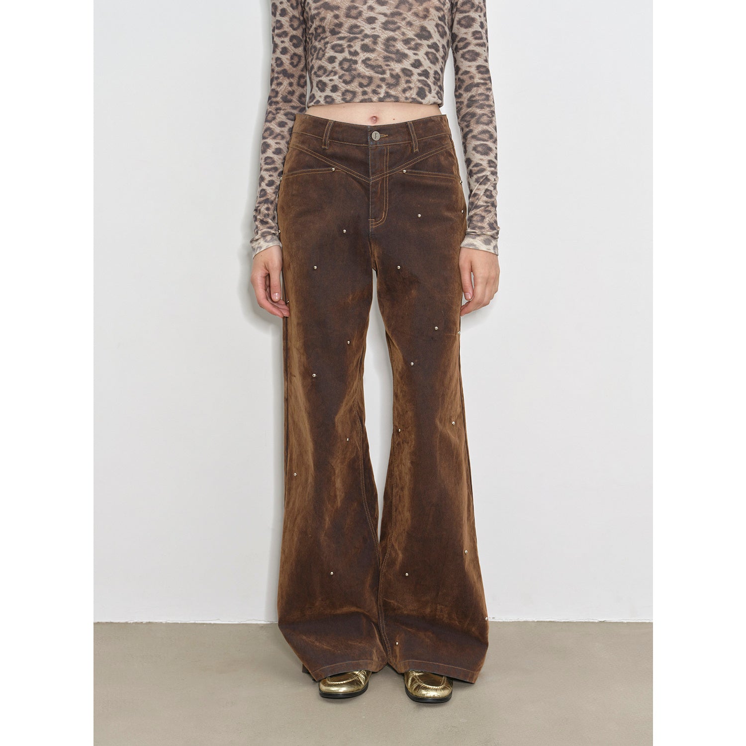 "Black Coffee" Retro Mid-Low Rise Jeans