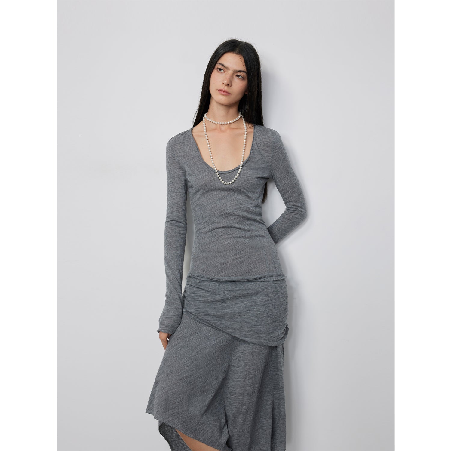 "Dreamy Ball" Irregular Hem Long
