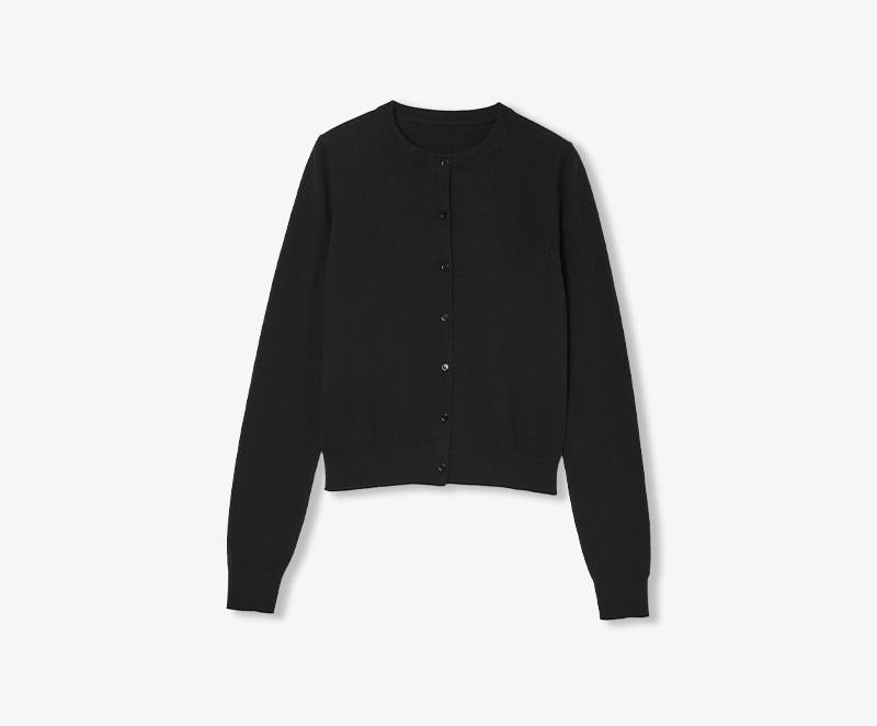Long Sleeve Knitted Wool Cardigan