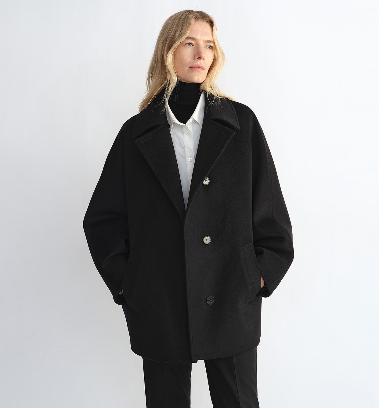 "Fleeting Memories" Cashmere Sheep Wool Short Wool Coat