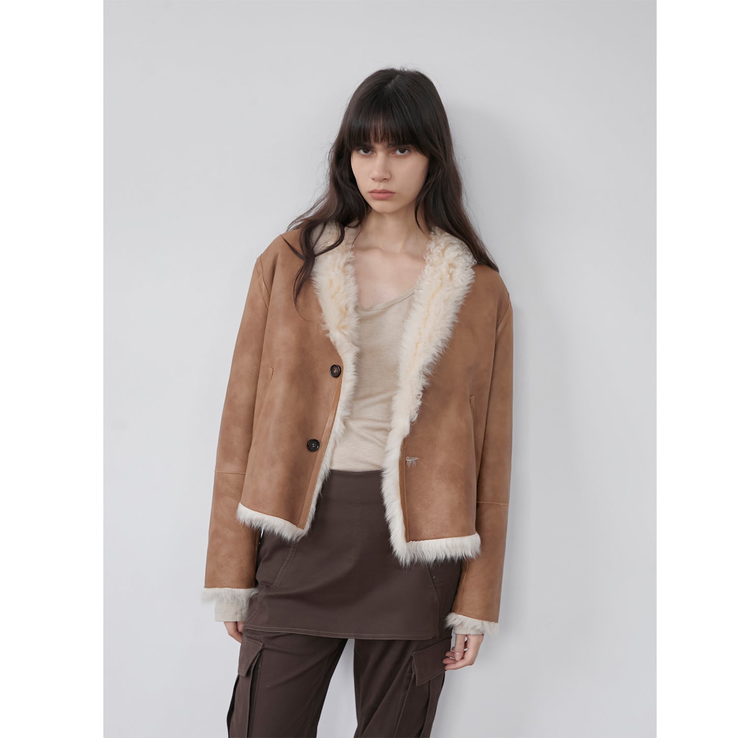 "Beethoven's Night" Reversible Double-sided Tuscany Sheepskin Coat