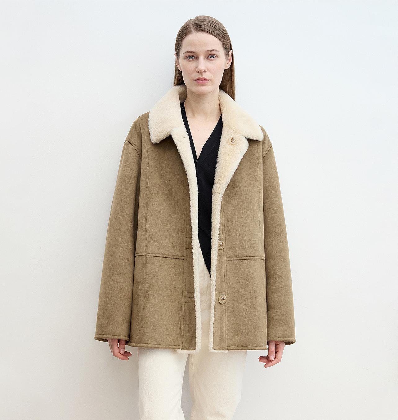 Vintage Manor Wool Reversible Shearling Jacket