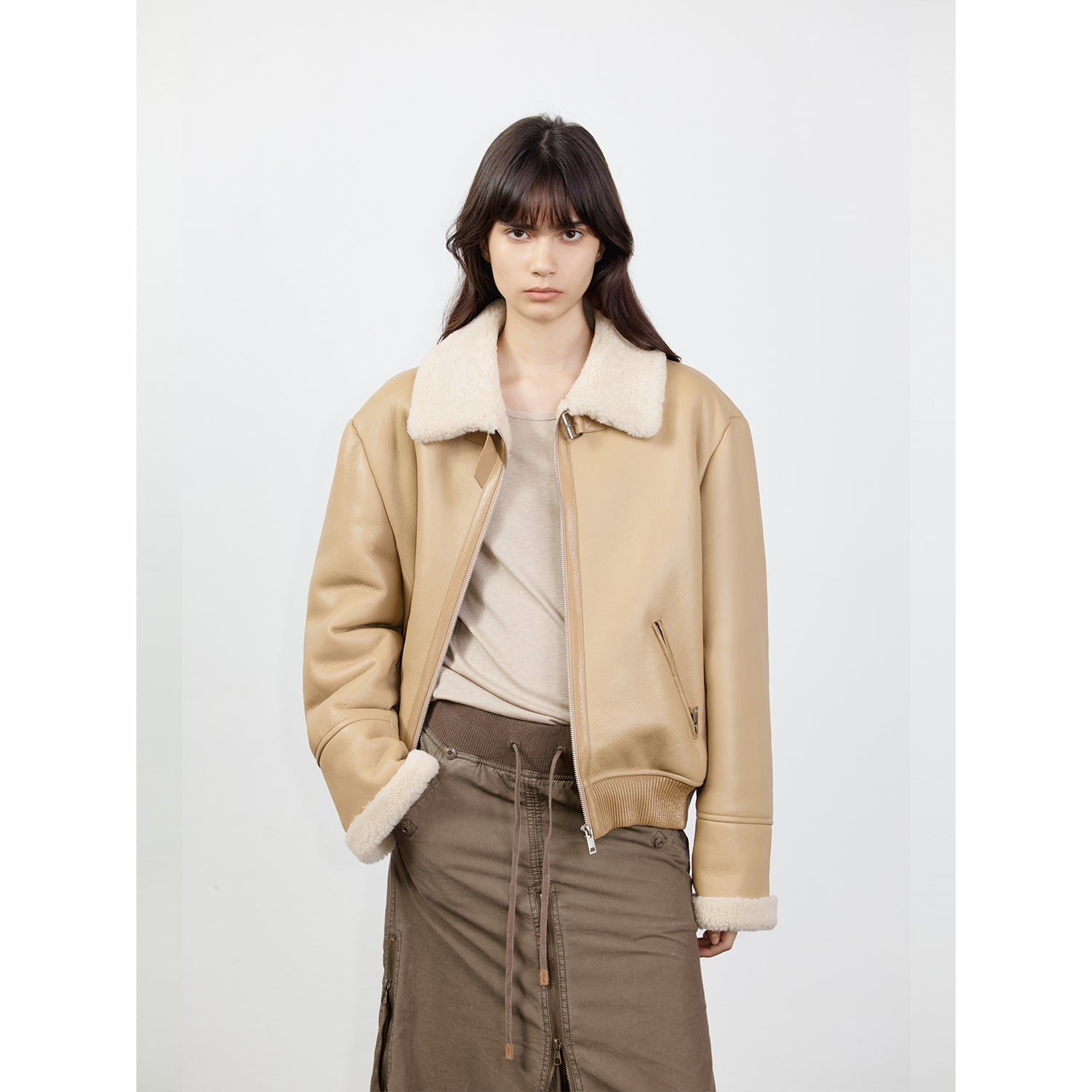 Motorcycle Style Merino Sheepskin Jacket