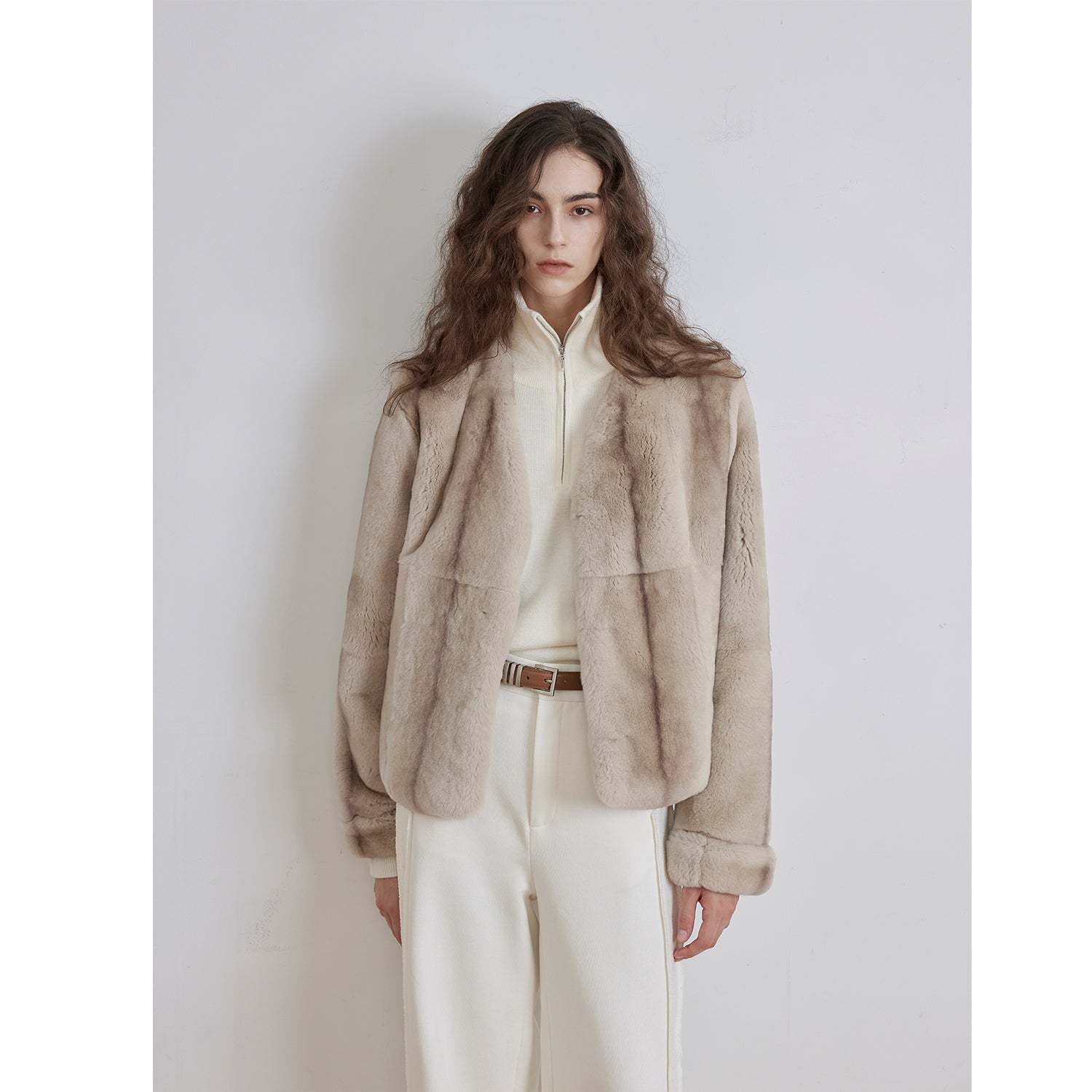 Margaret Mid-Century Rex Rabbit Coat