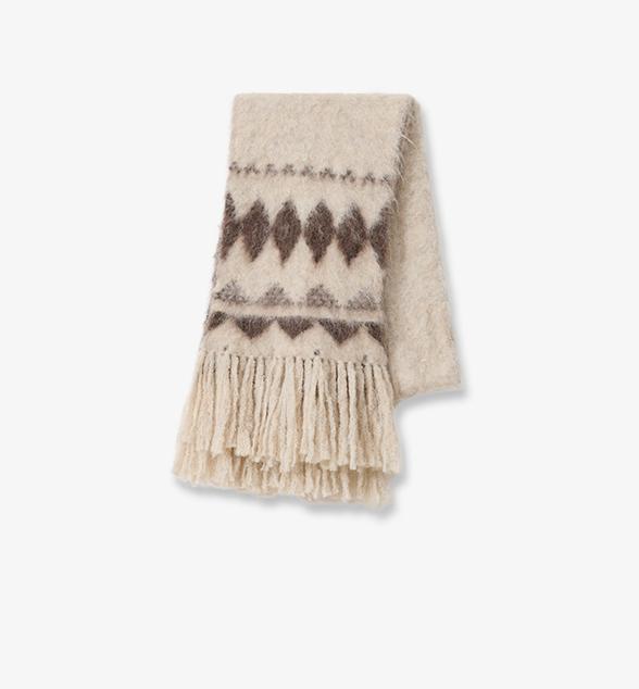 Nepalese Alpaca Wool Tassel Scarf