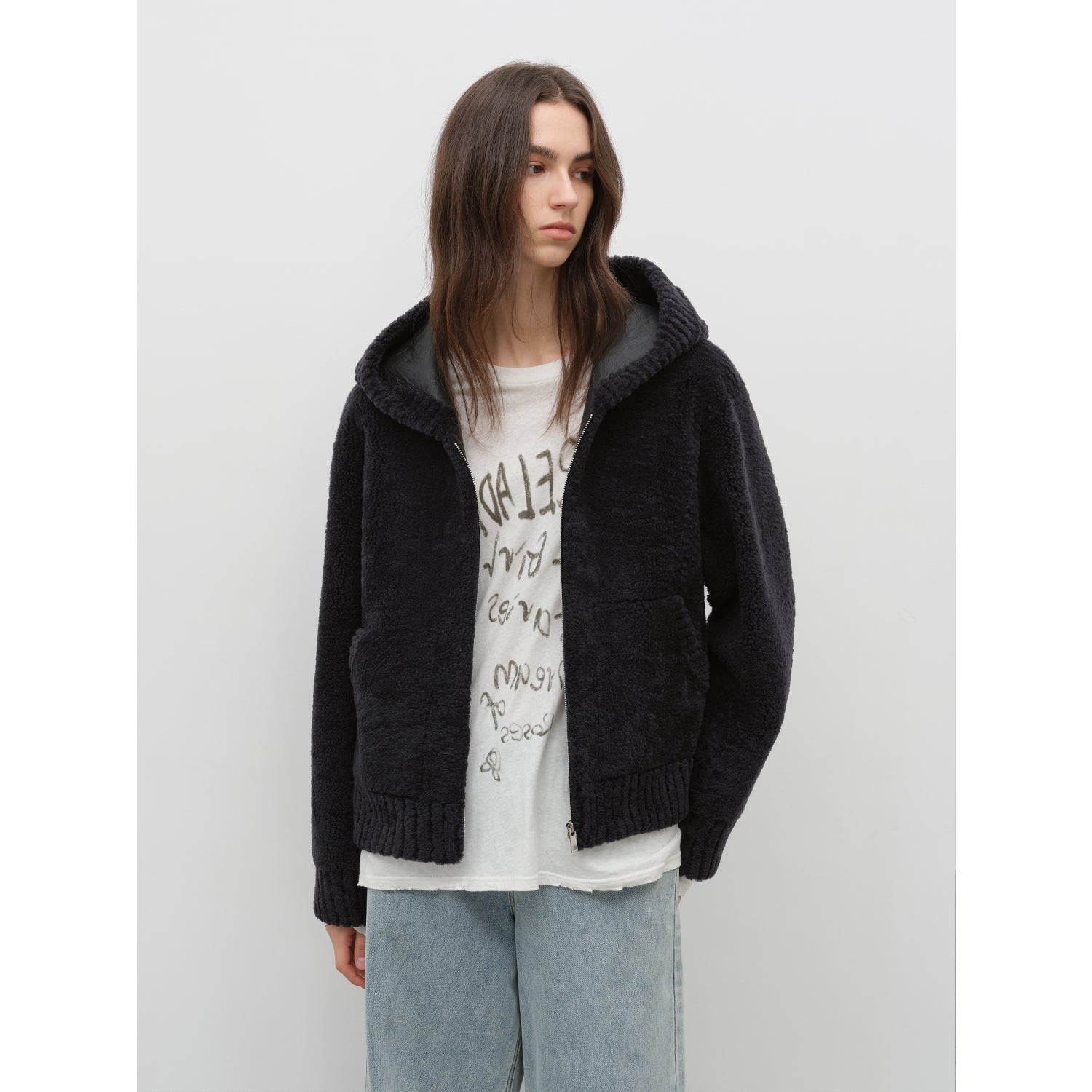 "Bad Boy" Hooded Merino Sheepskin Jacket