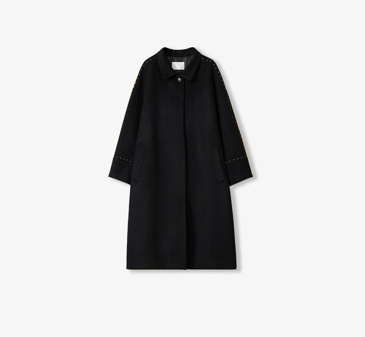"Dream of Champs Elysees" Riveted Lapel Wool Coat