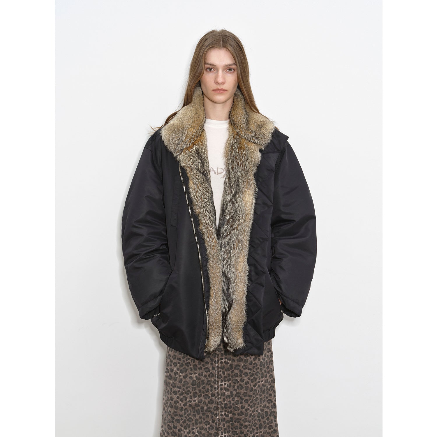 Warm and Fluffy Waterproof Fox Fur Collar Parka
