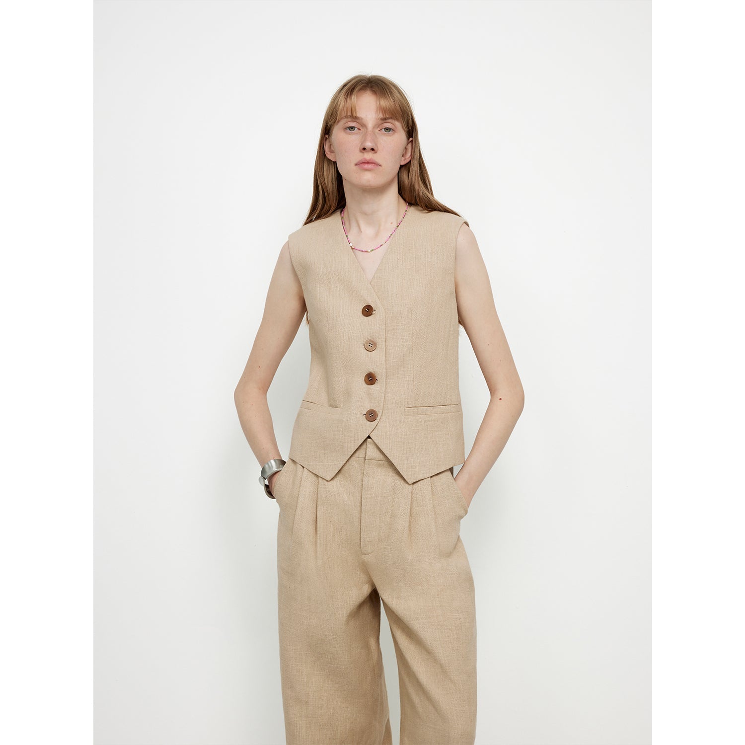 "Diary of an Old Friend" Oversized Suit Vest Set