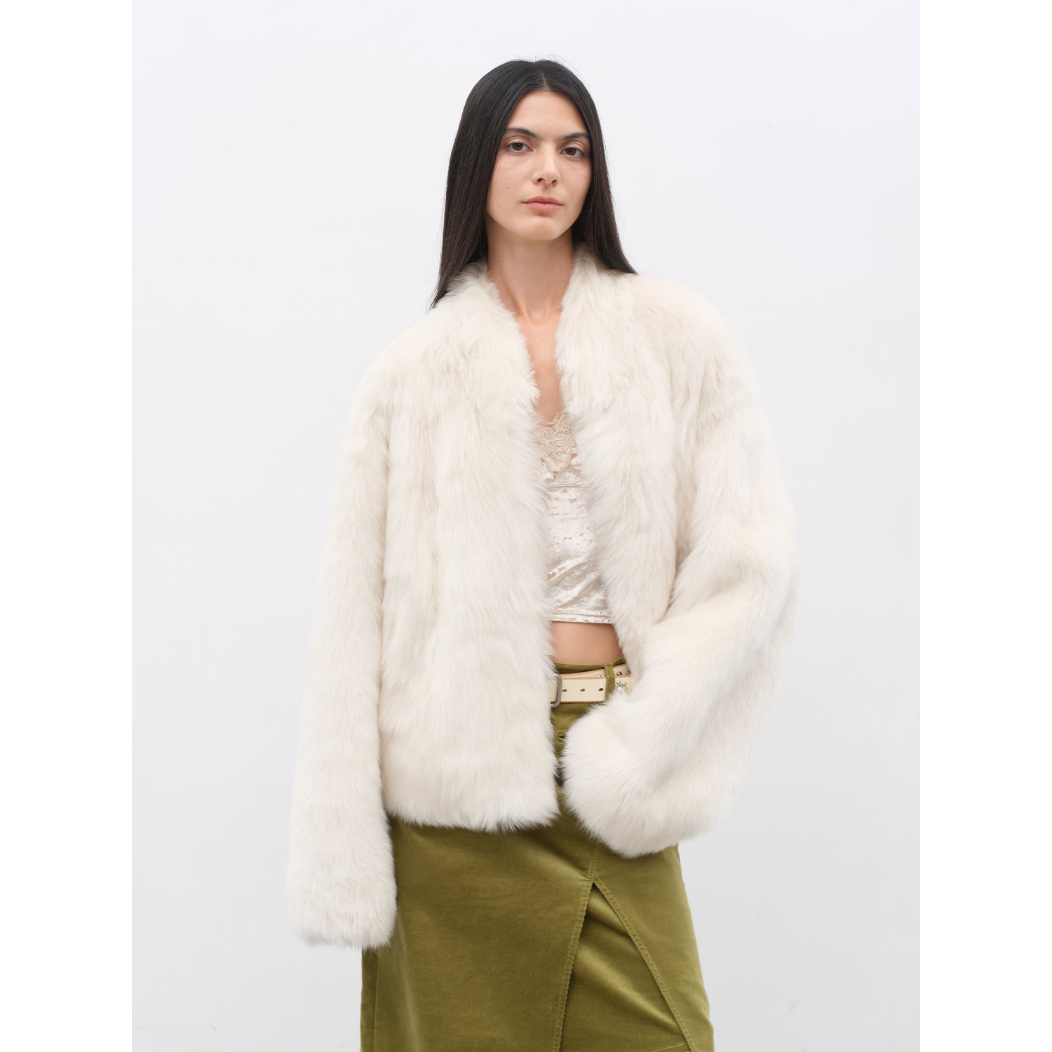 Drop Shoulder Tuscan Wool Sheepskin Jacket