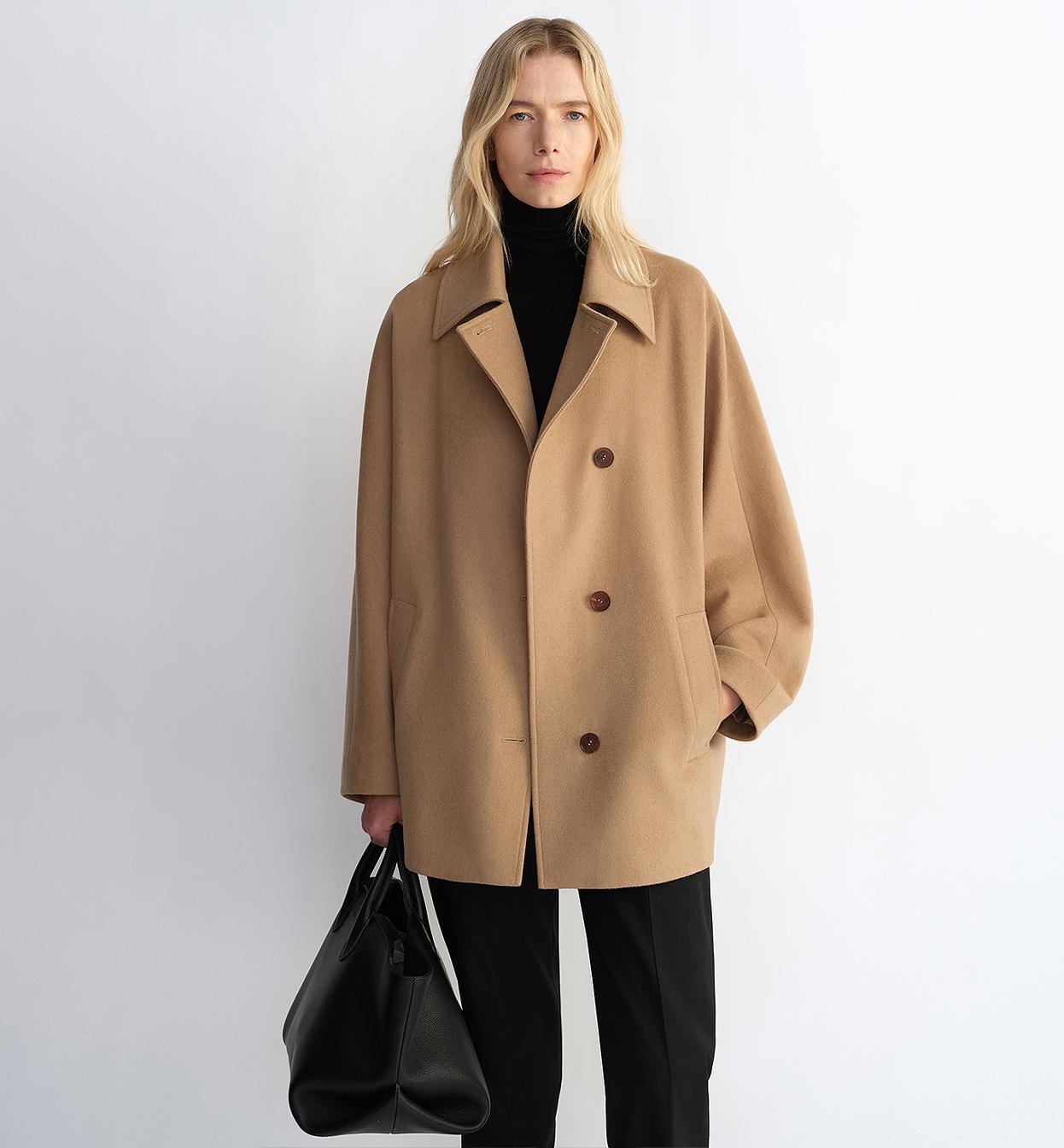 "Fleeting Memories" Cashmere Sheep Wool Short Wool Coat