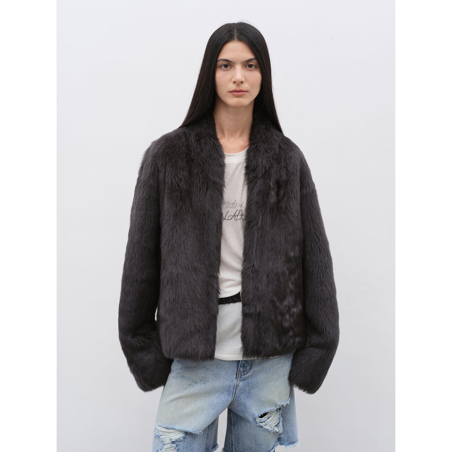 Drop Shoulder Tuscan Wool Sheepskin Jacket