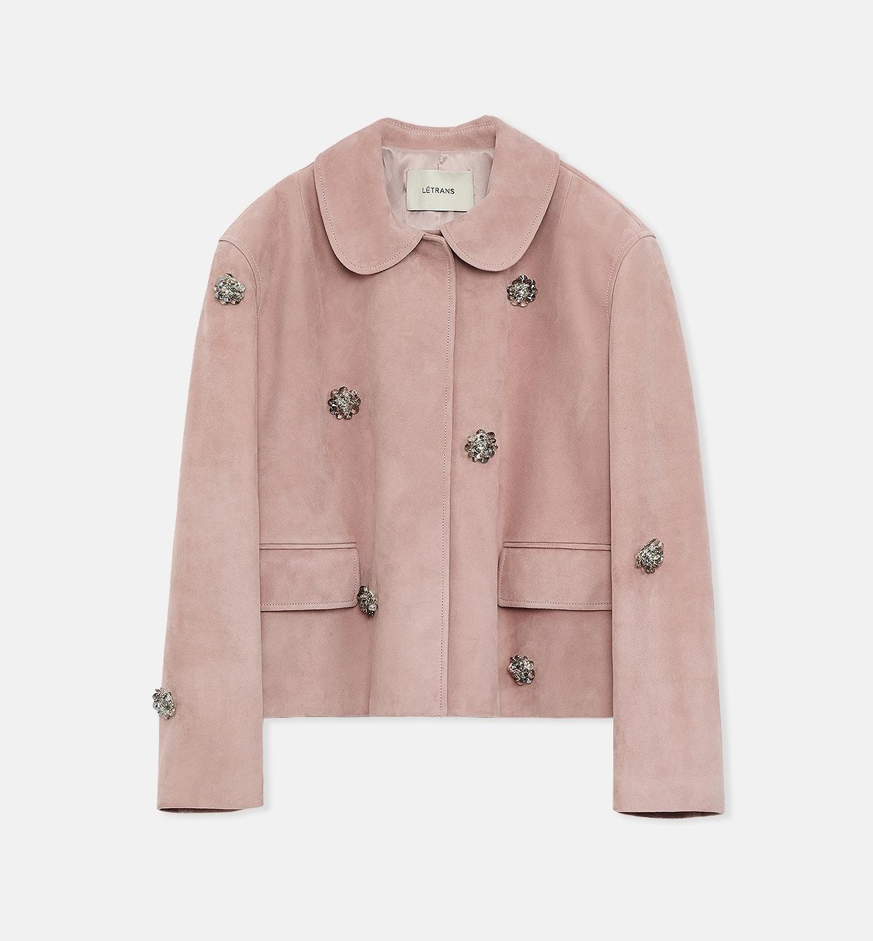 "Velour" Beaded Suede Leather Jacket