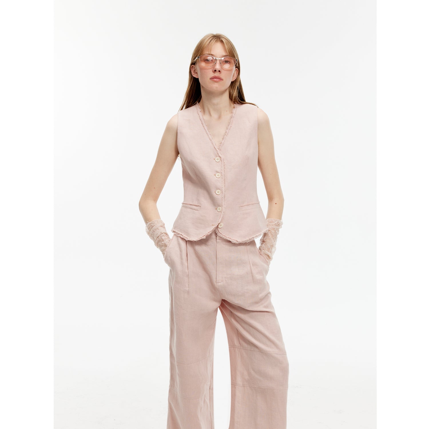 "Diary of an Old Friend" Oversized Suit Vest Set