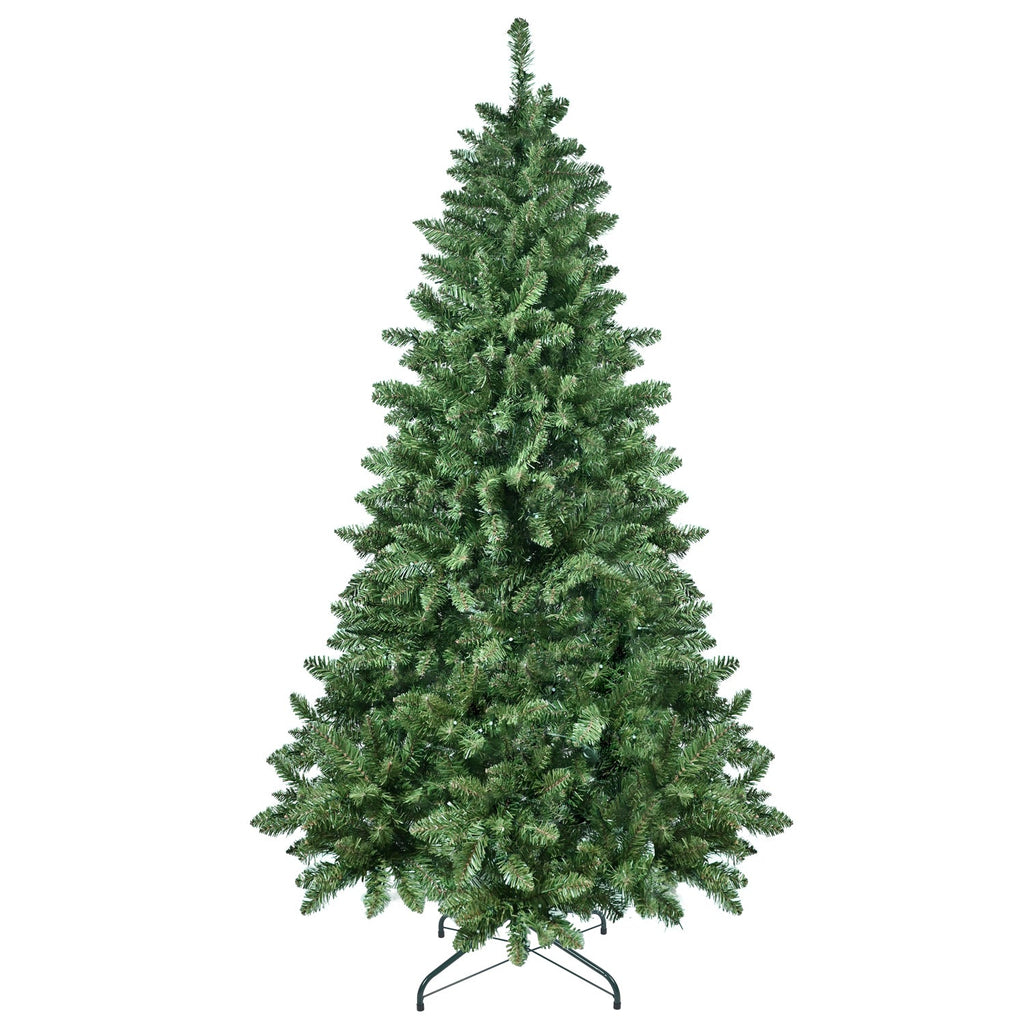9ft Smart Green Christmas Tree with 620 WiFi-Controlled RGB LED Lights – 38 Light Functions, Music Sync Mode, 1721 PVC Tips, and Hinged Design with Metal Stand