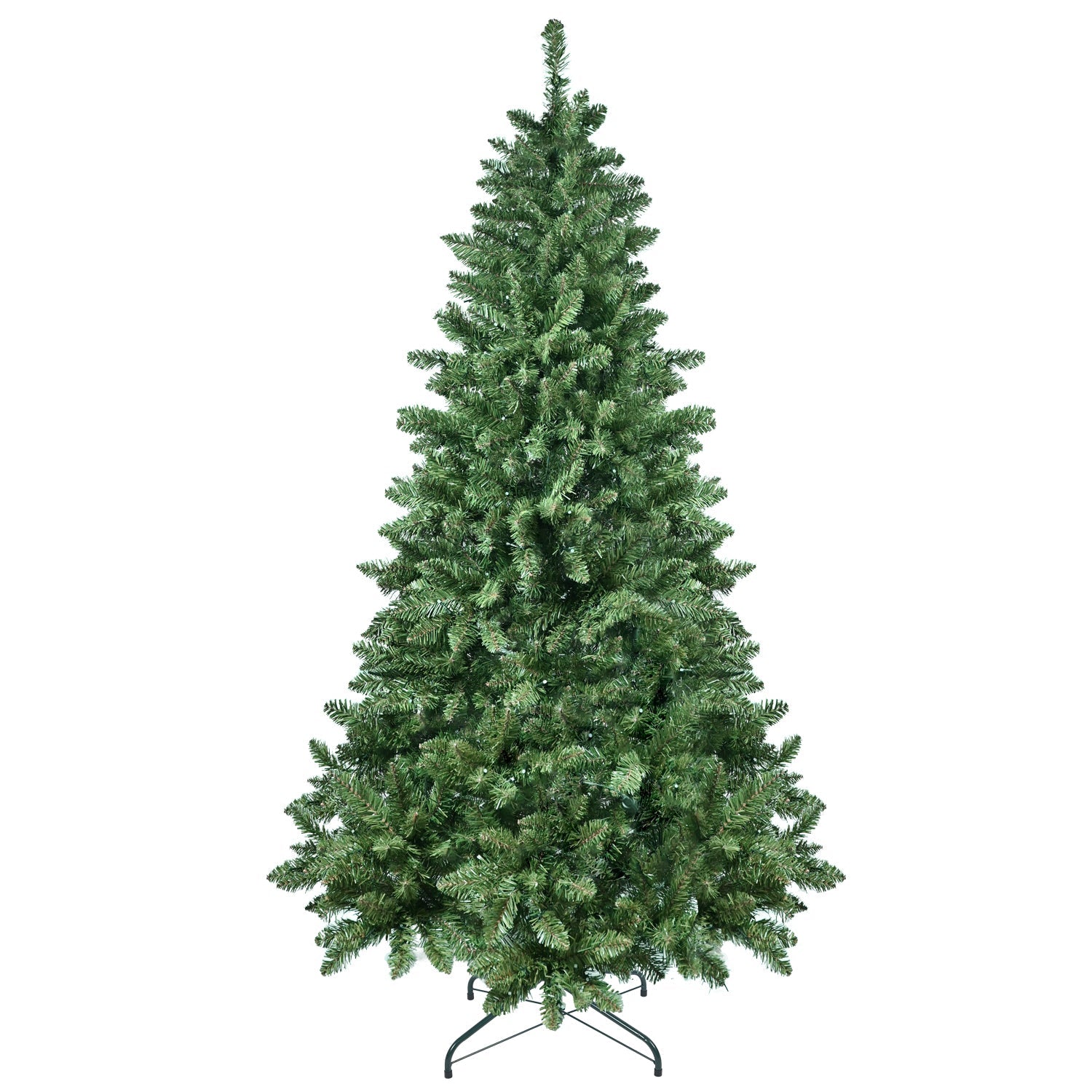 9ft Smart Green Christmas Tree with 620 WiFi-Controlled RGB LED Lights – 38 Light Functions, Music Sync Mode, 1721 PVC Tips, and Hinged Design with Metal Stand