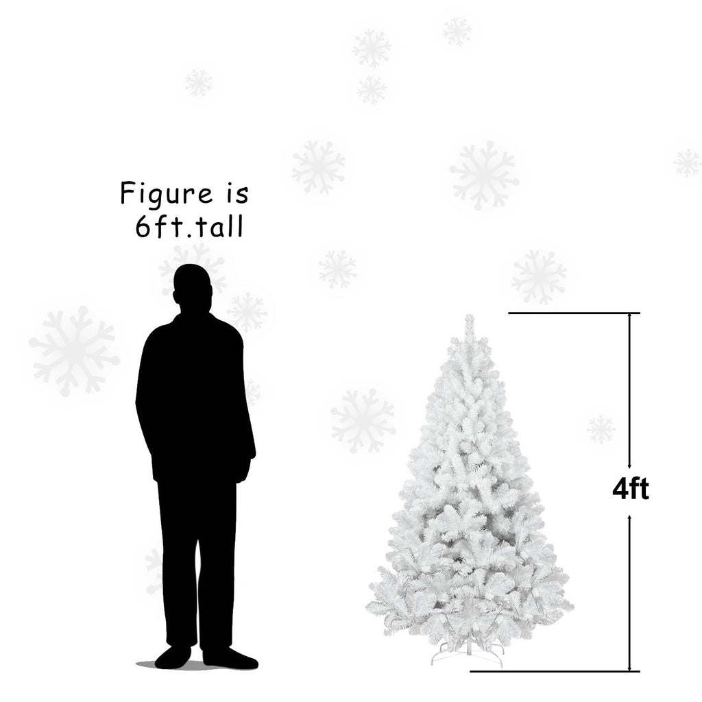 7ft White Artificial Christmas Tree – Full, Lush PVC Pine with Memory Wire Branches & Easy Assembly