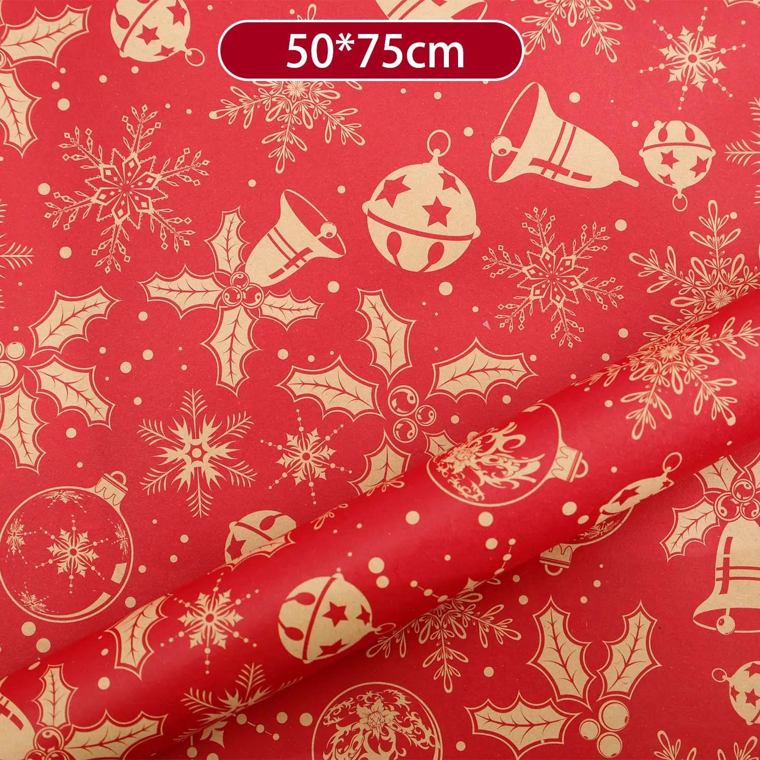 Christmas Kraft Wrapping Paper Roll – Single Sheet or 6-Pack Assorted Styles, Vintage Holiday Gift Wrap with Santa, Reindeer & Christmas Tree Prints