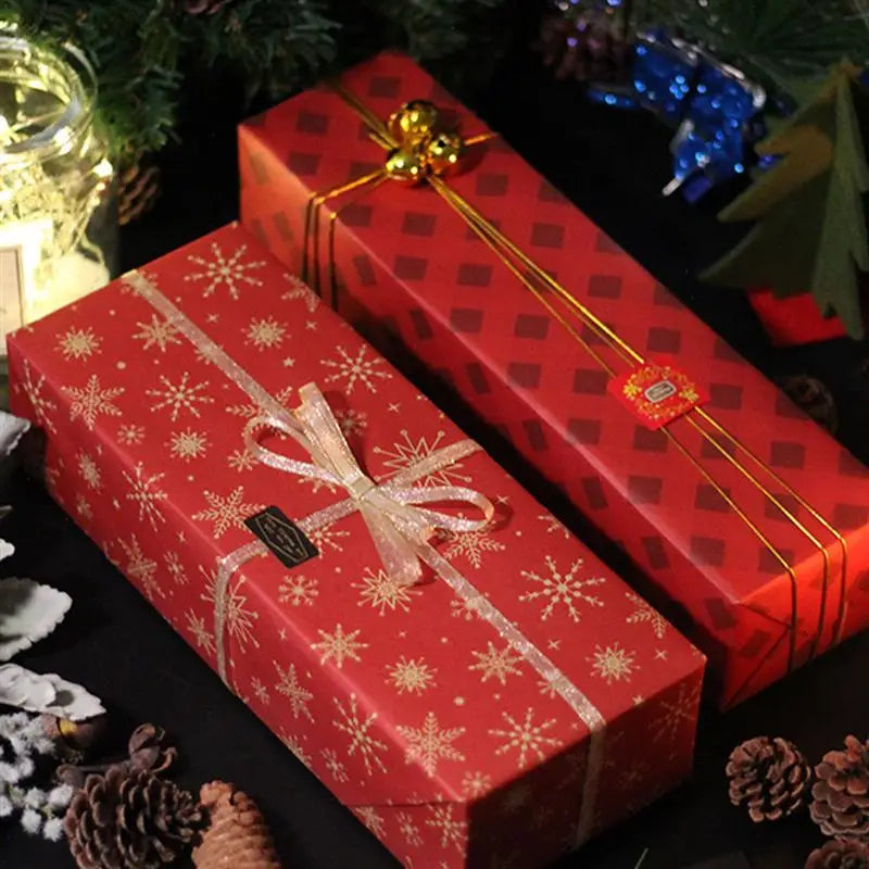 8-Pack Christmas Wrapping Paper Set – Vintage Kraft Gift Wrap with Classic Holiday Patterns, 27×20 Inch Sheets for DIY Gifts, Weddings & Holiday Crafts